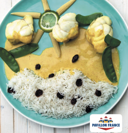 Curry doux de lotte au lait de coco - Pavillon France